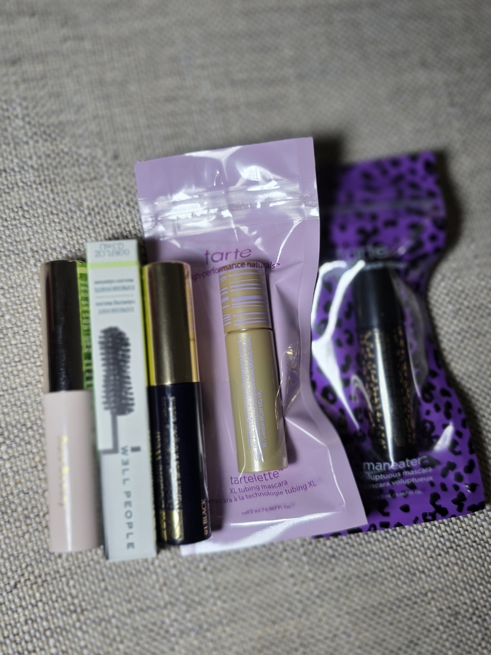 Bundle Travel Size. Rare Beauty Brow Gel, Well People, Tarte, Estee Lauder.